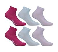Lonsdale Quarter 6 Pares Calcetines, Algodón (Rosa Mix, 39-42)