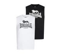Lonsdale ROLLESTON Camiseta sin Mangas, Blanco/Negro, XXXL para Hombre