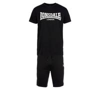 Lonsdale MOY Camiseta y Pantalones Cortos, Negro/Blanco, XXL Hombres
