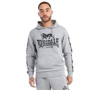 Lonsdale Scousburgh Sudadera con Capucha, Marl Grey/Black/White, S para Hombre