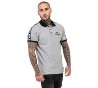 Lonsdale Setter Polo, Marl Grey/Black/White, XXL Hombres, 117546