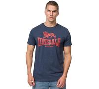 Lonsdale Silverhill Camiseta, Azul Marino/Rojo, XXL para Hombre