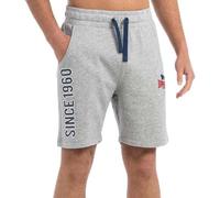 Lonsdale Skaill Pantalones Cortos, Marl Grey/Navy/Red, XL para Hombre