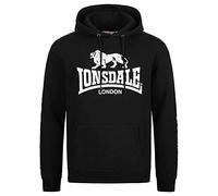Lonsdale Sleeve Sudadera con Capucha, Black, Large para Hombre