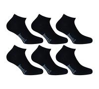 Lonsdale Sneaker 6 Pares Calcetines, Algodón (Negro, 43-46)