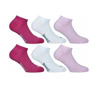 Lonsdale Sneaker 6 Pares Calcetines, Algodón (Rosa Mix, 35-38)