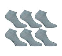 Lonsdale Sneaker 6 pares de calcetines, Algodón (Gris Melange, 35-38)