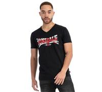 Lonsdale STANYDALE - Camiseta para Hombre, Negro, Rojo y Blanco, L, 117526