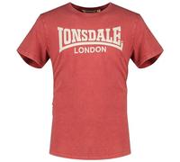 Lonsdale Stofa T-Shrit, Rojo/Crudo, S para Hombre