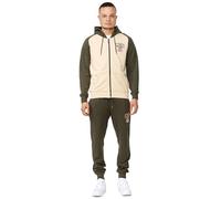 Lonsdale Sudadera con capucha Stretton verde oliva/beige L Hombre
