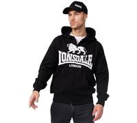 LONSDALE Sudadera con cremallera 'Krafty' negro / blanco XXXL EUR