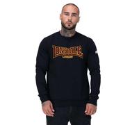 Lonsdale Sudadera clásica de Cuello Redondo, Negro/Oxblood/Amarillo, 3XL