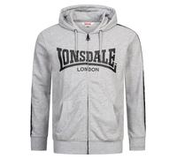 LONSDALE Sudadera con cremallera 'BIGTON' gris / negro XL gris / negro
