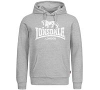 LONSDALE Sudadera 'Fremington' gris / blanco L gris / blanco
