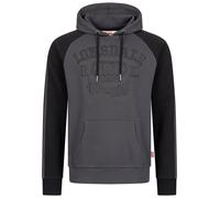 Lonsdale Linnfoots Sudadera con, Gris y Negro, XL para Hombre