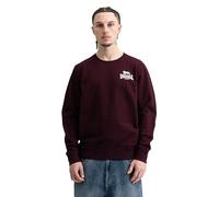 Lonsdale Sudadera Longridge para Hombre, Oxblood/Crudo, L