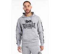LONSDALE Sudadera 'Scousburgh' gris moteado / negro XXXL gris moteado / negro