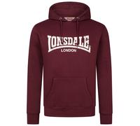 LONSDALE Sudadera 'Wolterton' ecru / rojo oscuro M ecru / rojo oscuro