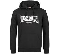 LONSDALE Sudadera 'Wolterton' negro / blanco XL negro / blanco