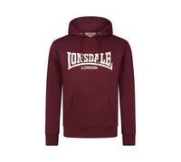 LONSDALE Sudadera 'Wolterton' rojo vino / blanco XXXL EUR