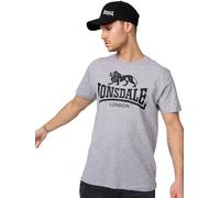 Lonsdale T-Shirt Logo Camiseta, Gris (Steingrau), Large para Hombre