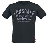 Lonsdale PAPIGOE T-Shirt, Black/Grey, XXL Men's
