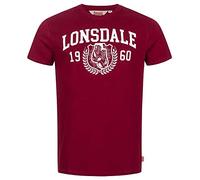 Lonsdale STAXIGOE T-Shirt, Oxblood/White, 3XL Men's