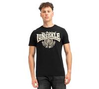 LONSDALE Camiseta 'Bethersden' ecru / negro S ecru / negro
