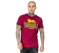 LONSDALE Camiseta 'Taverham' amarillo / rojo oscuro / negro L EUR