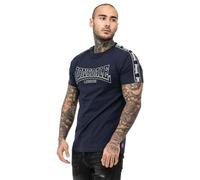Lonsdale Vementry T-Shrit, Azul Oscuro/Negro/Blanco, L para Hombre