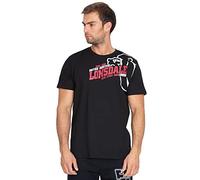 Lonsdale Walkley - Camiseta de Manga Corta para Hombre, Negro, 4XL