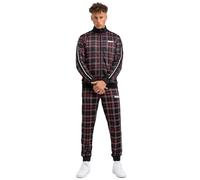 Lonsdale Welwyn Traje, Negro, Rojo y Blanco, XL Hombres
