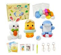 Lonsien Crochet Kit Principiantes de Animales Amigurumi Kit Guía 、 e Instrucciones Paso a Paso en Vídeo para Adultos y Niños DIY y Tejido a Mano