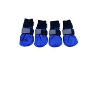 LONSUNEER Botas protectoras de patas de invierno para perro, impermeables, suela suave y antideslizante, juego de 4 unidades, color azul, talla M