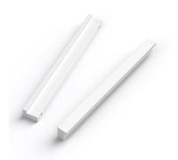 LONTAN 10 Pieza Tiradores Cocina Blancos 160mm Tiradores De Dedo De Aluminio Líneas de Contorno Cuadrado limpias y Perfectas Adecuado Para Armarios Y Cajones De Estilo Moderno