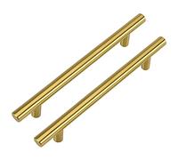 LONTAN 15 Piezas Tiradores Dorados para Armarios y Cocina 128mm Vintage Acero Inoxidable