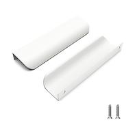 LONTAN Tiradores para armarios de cocina, 1 unidad, color blanco, 96 mm, distancia entre orificios, tiradores para muebles, tiradores de cocina, tiradores de cocina, tiradores de acero inoxidable