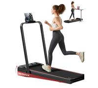 LONTEK Cinta de Correr Plegable Inclinable 12KM/H, Walking Pad Inclinable 3 en 1 con Motor Silencioso Mejorado 2.5HP, Capacidad de Carga Máxima 136KG