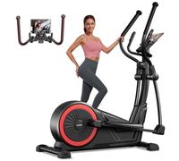 LONTEK Bicicleta elíptica para el hogar ultraligera elíptica con 16 niveles de resistencia, volante de inercia de 7 kg y sensor de pulso, monitor LCD, TMax 159 kg