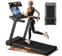 LONTEK Cinta de Correr Plegable con Inclinación 15%, Cinta de Andar Plegable 12KM/H,Caminadora Electrica para Casa Equipado con un Motor de 3,0 CV y Pantalla LED,136KG
