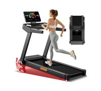 LONTEK Cinta de Correr Plegable con Inclinación 16%, 14 KM/H Cinta de Andar con Frecuencia Cardíaca, 3.5HP Caminadora Electrica para Casa con Pantalla LED, Capacidad de 180kg, Motor Potente