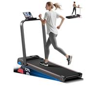 LONTEK Cinta de Correr Plegable con Inclinación 5%, Cinta de Andar Plegable 5KM/H,Caminadora Electrica para Casa Equipado con un Motor de 3,0 CV y Pantalla LED,136KG