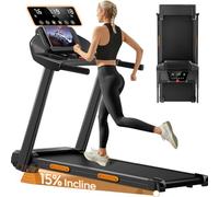 LONTEK Cinta de Correr Plegable con Inclinación 9%, Cinta de Andar Plegable 12KM/H,Caminadora Electrica para Casa Equipado con un Motor de 3,0 CV y Pantalla LED,Soporte 136KG