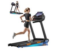 LONTEK Cinta de Correr Plegable con Inclinación 9%, Cinta de Andar Plegable 12KM/H,Caminadora Electrica para Casa Equipado con un Motor de 3,0 CV y Pantalla LED,Carga Máxima 136KG