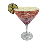 Lonvgrt Martini Purse Women Goblet Rhinestone Evening Bag Funny Martini Glass Bag Purse Cocktail Party Clutch Prom Handbag(#B)