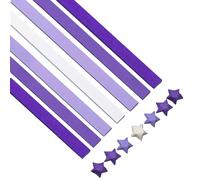 Lonwiner - Lote de 1350 tiras de papel en forma de estrella, 7 enteros de constelaciones impresas,Tiras de papel origami,Tiras de papel de la suerte (Purple, 1350pcs)