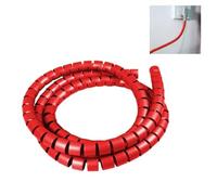 Lonwiner Protector de cable de 2 m, protege a tus mascotas, gestión de cables al aire libre, protector de cable/reparación de cables, manguera de 2 m, ancho 8 m (rojo)