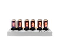 Lonyiabbi Reloj Nixie WiFi con Pantallas IPS, Nixie Clock Digital USB 5 V, Reloj Nixie Tube con Fotos Personalizables, Alarma, Decoración de Escritorio Desk Setup Regalo Geek