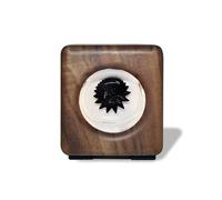 Lonyiabbi Visualizador de Sonido de Ferrofluido - Pantalla Reactiva al Audio en Madera Natural de Nogal Hecha a Mano, Lámpara Rítmica de Líquido Magnético, No es Altavoz