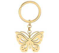 LONYOO Acero Inoxidable Llavero Colgante Mariposa Llavero Regalos para Mujer Niñas Llavero Coche Monedero Charms